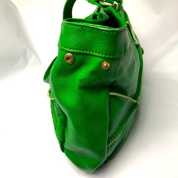 Nyla Noor Forest Green Leather Handbag - Picture 3 of 5